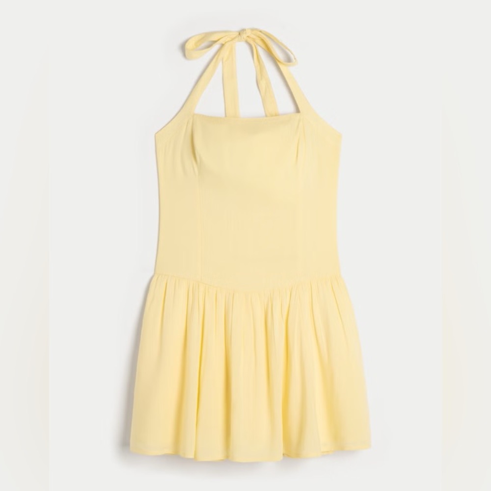 Hollister Yellow Halter Dress